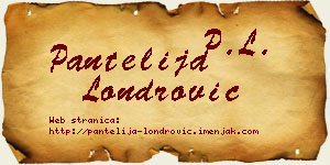 Pantelija Londrović vizit kartica
